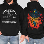 Retro Eddie Munson 2-Seiten-Shirt, Eddie Upside Down Grafik-Sweatshirt, Hoodie
