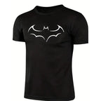 Shadow of Gotham: Unisex Minimalist Dark Knight Oversized Tee