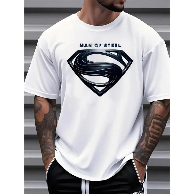 Unyielding Strength Man of Steel Metallic Shield Tee