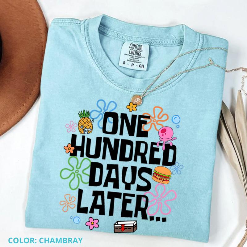 One Hundred Days Later 100 Days of School Shirt, 100th Day Celebration Graphic Tee