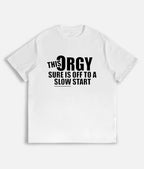 Awkwardly Hilarious: "This Orgy" Sarcastic Bold Graphic Party T-Shirt