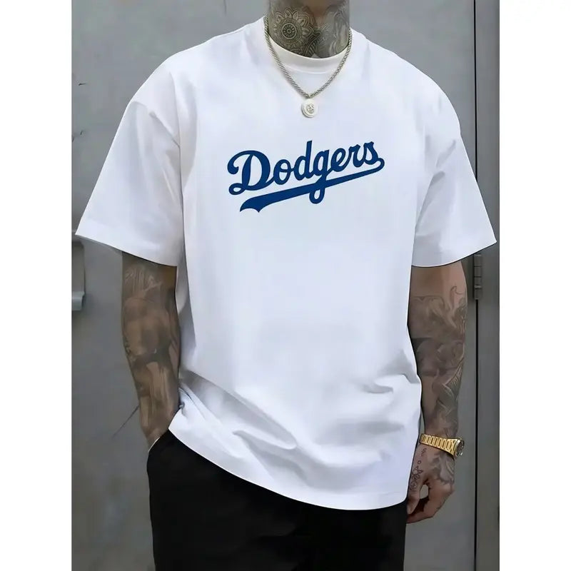 LA Dodgers Retro Script Streetwear Oversized Tee