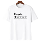 "People: 1-Star Review" Introvert Humor Graphic Tee