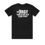 Awkwardly Hilarious: "This Orgy" Sarcastic Bold Graphic Party T-Shirt
