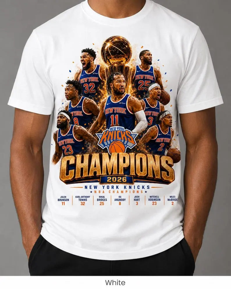 New York Knicks 2026 NBA Champions Victory Commemorative Graphic Tee