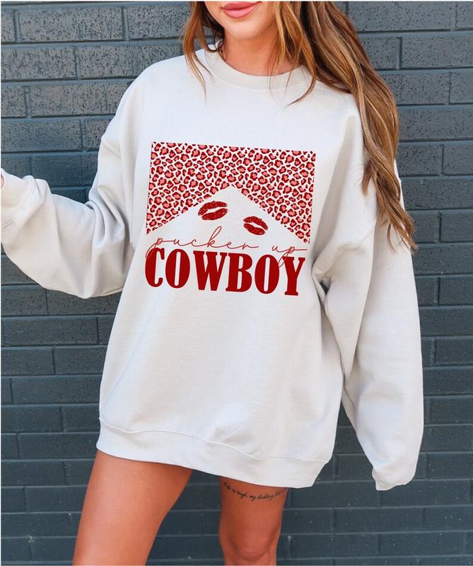 Western Valentine Cowboy Sweatshirt, Funny Valentine Sweater, Western Hearts Shirt