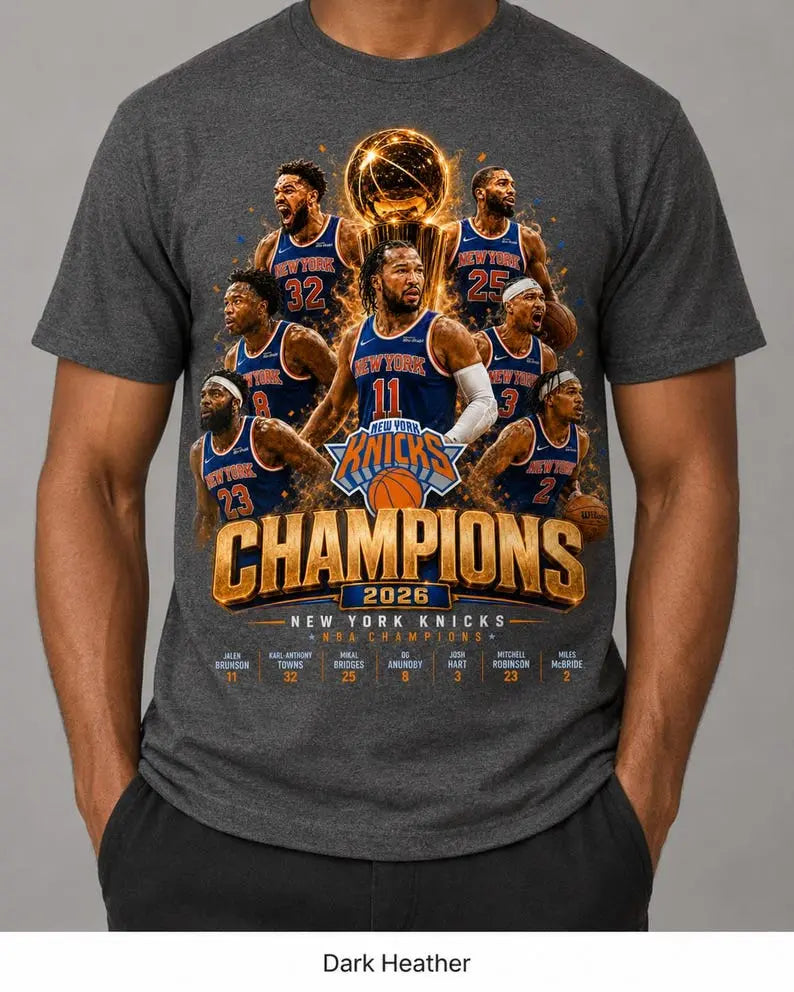 New York Knicks 2026 NBA Champions Victory Commemorative Graphic Tee