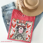 Raccoon T-shirt, Cute Raccoon Love Tee, Trendy Animal Valentine Gift