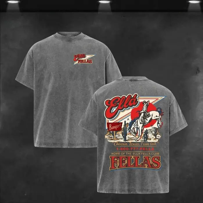Vintage Western Vibe: Retro Texas Cowboy Washed T-Shirt