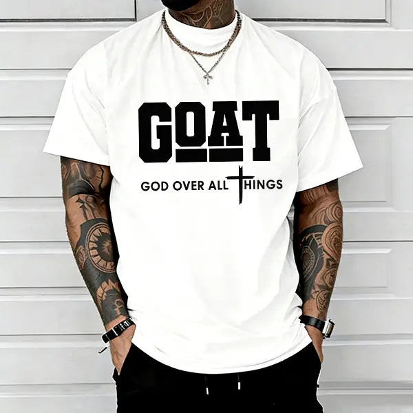 GOAT - God Over All Things Faith-Forward Streetwear Graphic Tee
