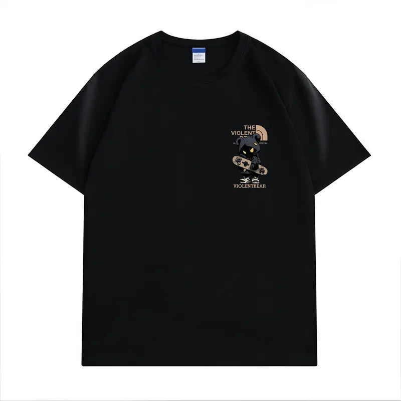 Streetwear Rebellion: ViolentBear Skater Graphic Tee