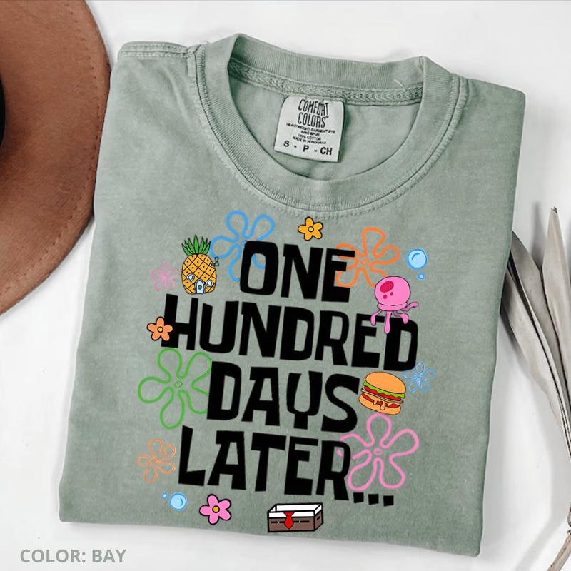 One Hundred Days Later 100 Days of School Shirt, 100th Day Celebration Graphic Tee