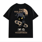 Streetwear Rebellion: ViolentBear Skater Graphic Tee