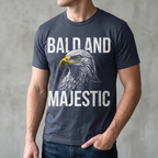 Bald and Majestic Eagle Tee - Funny Patriotic Gifts for Him