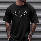 Shadow of Gotham: Unisex Minimalist Dark Knight Oversized Tee