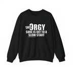 Awkwardly Hilarious: "This Orgy" Sarcastic Bold Graphic Party T-Shirt