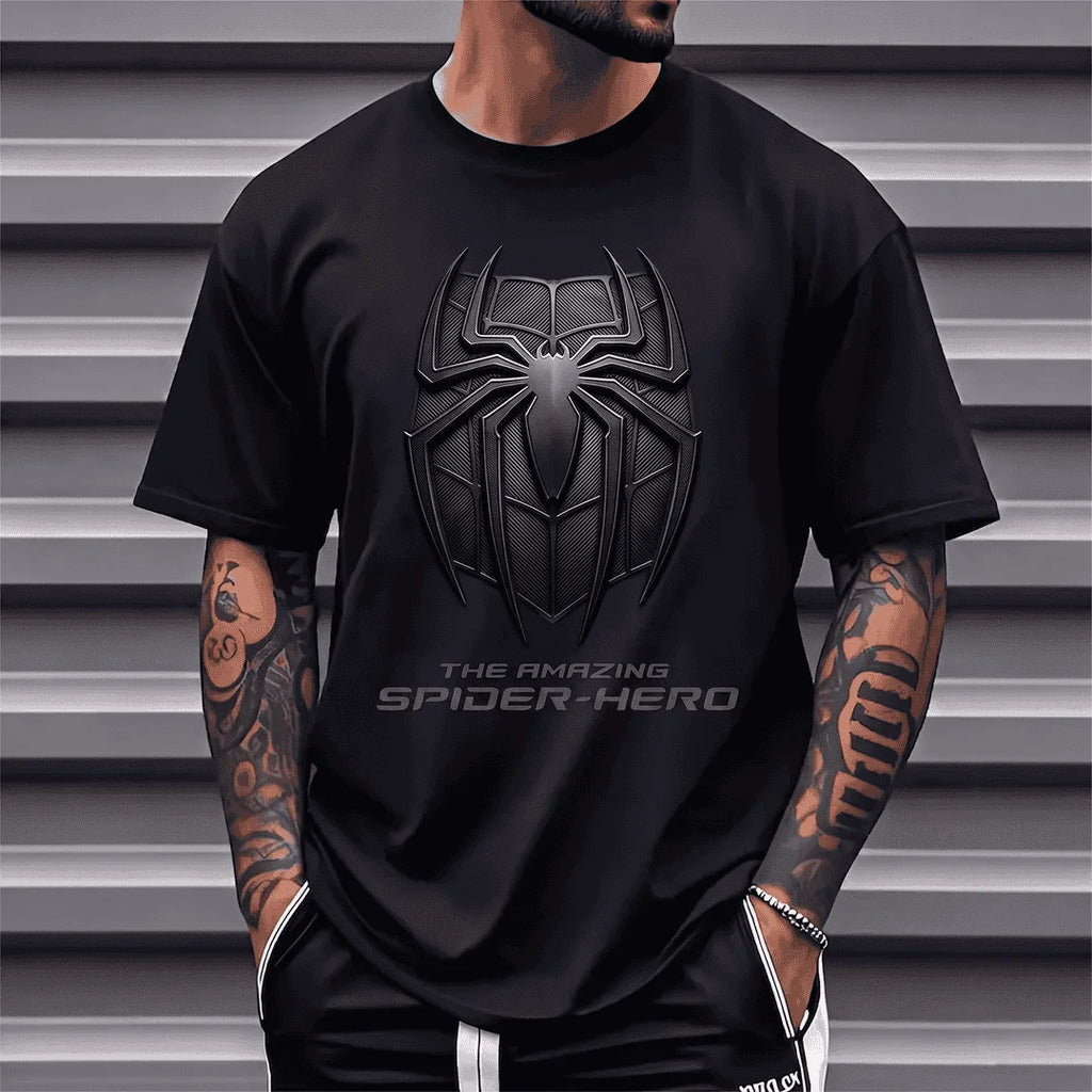 Cyberpunk Stealth Spider Hero Graphic Streetwear Tee