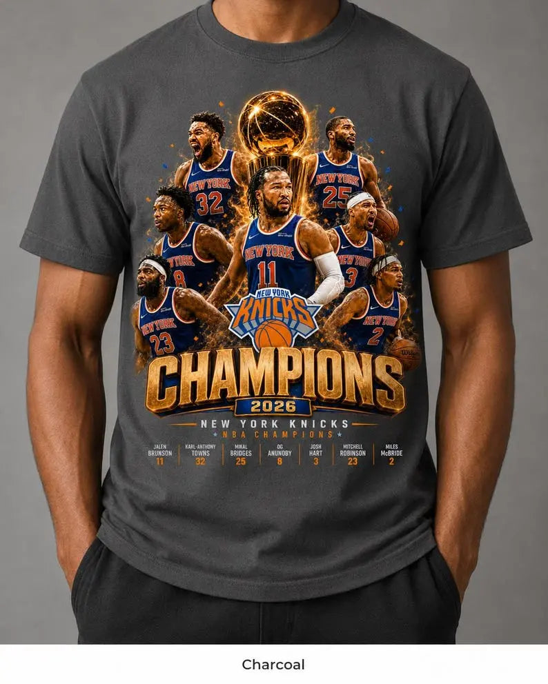 New York Knicks 2026 NBA Champions Victory Commemorative Graphic Tee
