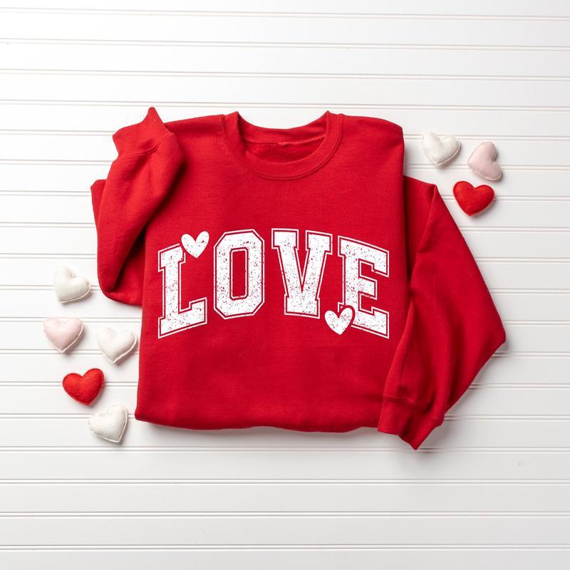 Love Valentines Heart Sweatshirt, Teacher Valentines Sweater