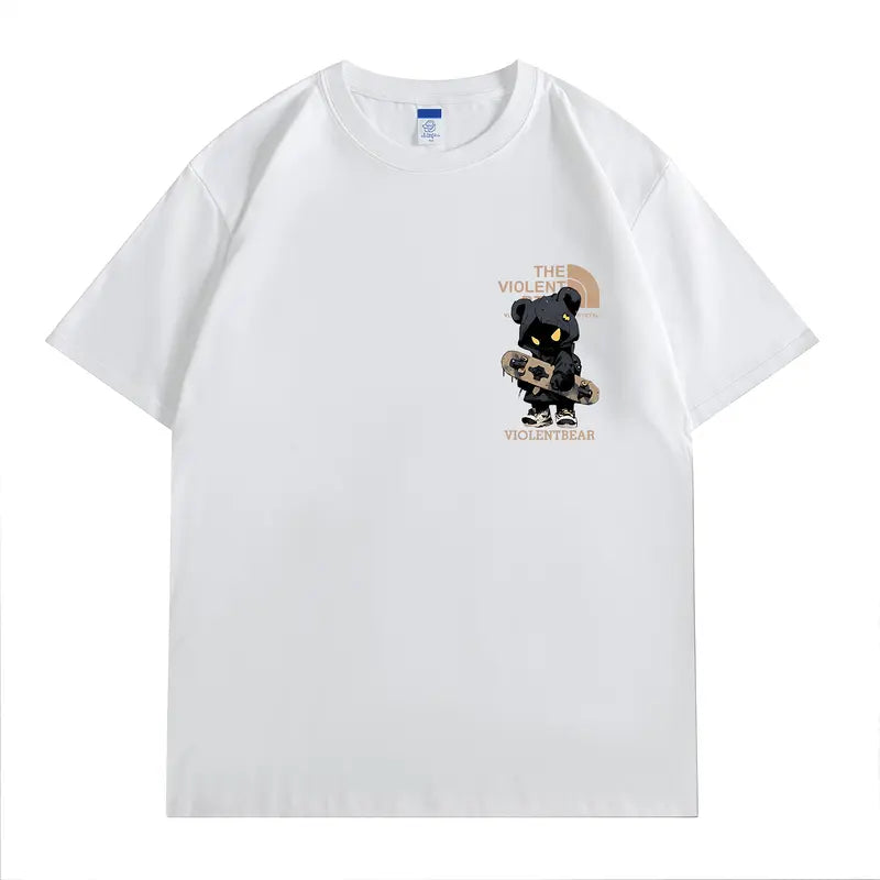 Streetwear Rebellion: ViolentBear Skater Graphic Tee