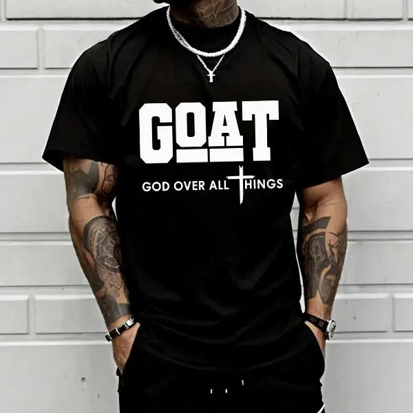 GOAT - God Over All Things Faith-Forward Streetwear Graphic Tee