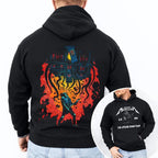 Retro Eddie Munson 2-Seiten-Shirt, Eddie Upside Down Grafik-Sweatshirt, Hoodie
