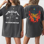 Retro Eddie Munson 2-Seiten-Shirt, Eddie Upside Down Grafik-Sweatshirt, Hoodie